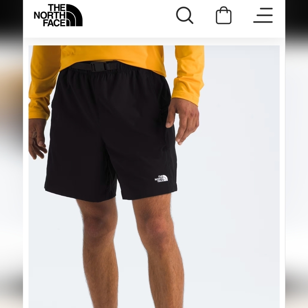 New! North Face Shorts Performance Hiking Pull On Shorts Black Mens size XL